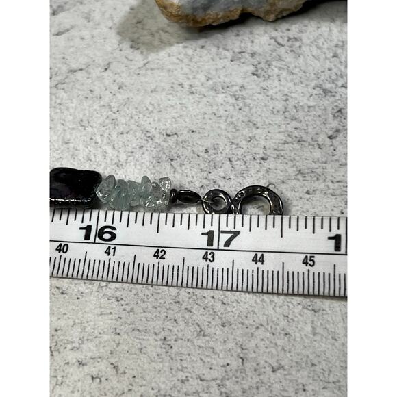 925 Starborn sterling pearl and quartz necklace silversmith artisan OOAK stone - Picture 10 of 11